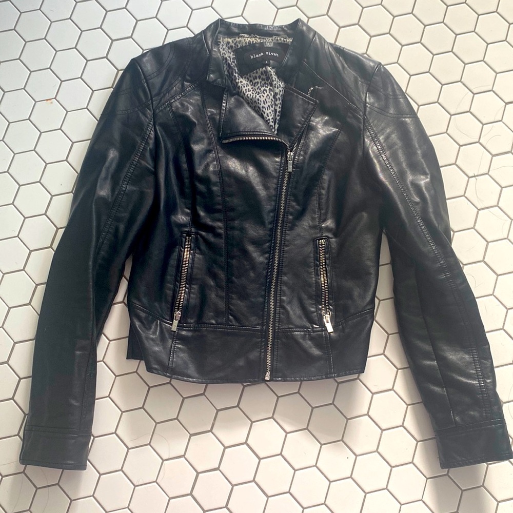 Black Rivet by Wilson’s Leather  Bomber Jacket